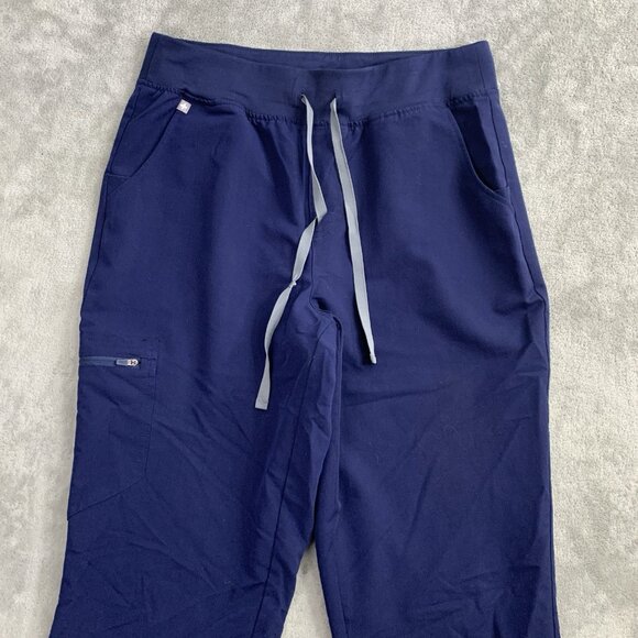 Figs Scrub Pants Womens Large Zamora Jogger Nurse Workwear Navy RN Nurse 28” - Picture 9 of 15